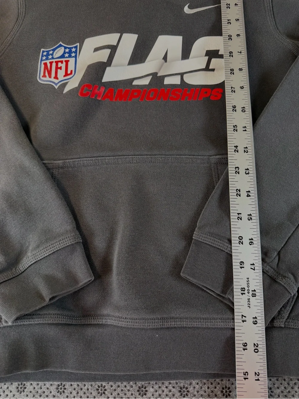 Nike Gray NFL Flag Championships Hoodie for Kids